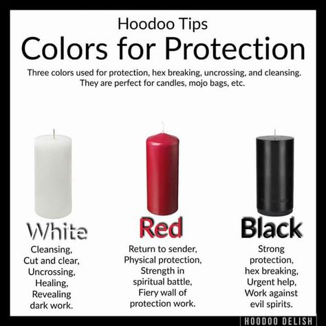 Candles for protection Colors For Protection, Candle Color Meanings, Hoodoo Magic, Candle Magic Spells, Hoodoo Conjure, Witchcraft Candles, Hoodoo Spells, Magick Spells, Candle Magick