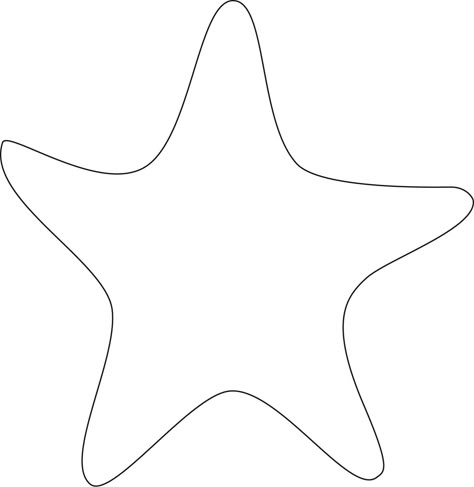 Image result for starfish template Starfish Printable, Starfish Template, Starfish Drawing, Spring Crafts Preschool, Felt Fish, Star Outline, Fish Template, Animal Cutouts, Printable Star