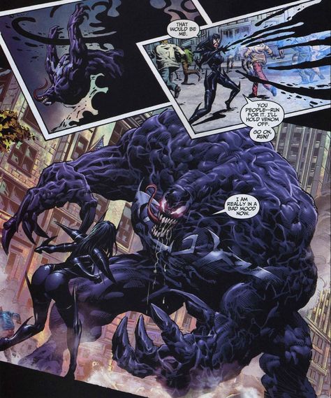 Venom in Thunderbolts vol 1 #114 | Art by Mike Deodato Jr. & Rain Beredo Spider Symbiote, Ultimate Venom, Thunderbolts Marvel, Symbiotes Marvel, Venom Art, Venom Comics, Mike Deodato, Comic Layout, Marvel Villains