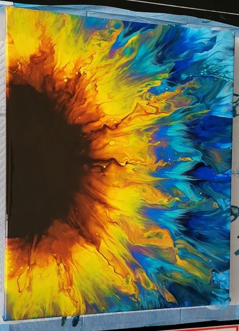 Rainbow Abstract Painting, Blessed And Grateful, Canvas Painting Projects, Art Sunflower, Feeling Blessed, Abstract Art Paintings Acrylics, Acrylic Art Projects, Canvas Painting Tutorials, Acrylic Pouring Art