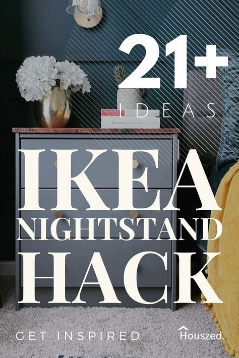 Get inspired with these IKEA NIGHTSTAND IDEAS & HACKS. Our images will help take your creative ideas to the next level...Trust Houszed... #ikeanightstandideas #ikeanightstandhack #ikeahacknightstand #nightstandhacks #ikeanightstandhack #ikeanightstandhacks #diyikeanightstand #ikeamalmnightstandhack Ikea Pegboard Ideas, Bedroom Feature Walls, Ikea Craft Room Ideas, Ikea Hack Nightstand, Ikea Nightstand Hack, Nightstand Hack, Bedside Table Ikea, Ikea Pegboard, Ikea Nightstand