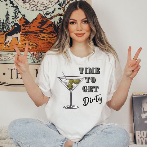 Martini Time T-Shirt Dirty Martini Shirt Party T-Shirt Let's Celebrate Shirt Birthday Gift Idea Humorous T Shirt for Friend by twistedtreasures2 on Etsy Book Club Shirt, Literary Shirts, Book Club Meeting, Halloween Moms, Aesthetic T Shirts, Her Book, Easter Shirt, Club Shirts, I'm Sorry