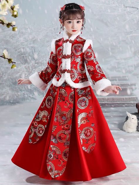 Chinese Clothes, Frock Dress, Japanese Dress, Effortlessly Chic Outfits, Princess Outfits, Chinese Clothing, Chinese Dress, Kids Fashion Girl, Girly Outfits