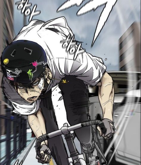 Jay Jo Wind Breaker, Windbreaker Bike, Jay Jo, Reading Manga, Bleach Anime Ichigo, Korean Anime, Bike Art, Wind Breaker, Cartoon Jokes