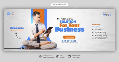 Digital Marketing Cover Photo, Canva For Beginners, Cover Facebook Design, Digital Marketing Banner, Creative Banner Design, Korean Poster, Creative Facebook Cover, Linkedin Cover Photo, Twitter Cover Photo