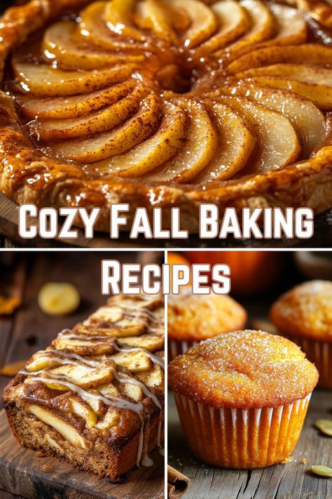 Get cozy this fall with these delicious baking recipes! 🍁🥧 From pumpkin muffins to pear galettes, these comforting desserts will fill your kitchen with warm aromas and cozy vibes. Ready to dive in? Click through for all the recipes on my blog! #FallBakingRecipes #CozyFallDesserts #ComfortFood #AutumnTreats #FallSweets #SeasonalBaking Fall Fruit Recipes, Cozy Fall Desserts, Creative Fall Desserts, Fall Baked Goods Recipes, Pumpkin Baked Goods, Cozy Desserts, Cozy Fall Baking, Fall Breads, Fall Recipes Dessert