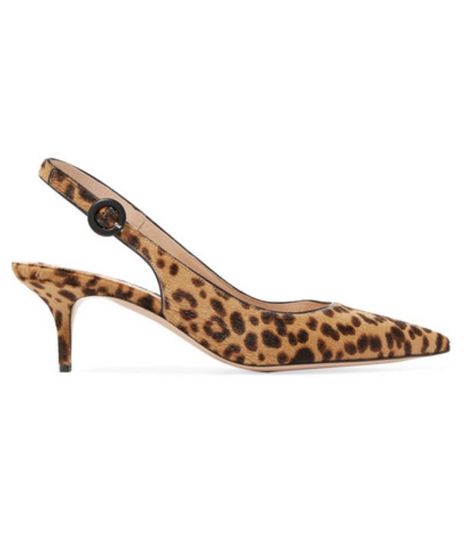 Gianvito Rossi Anna 55 Leopard-Print Calf Hair Slingback Pumps Office Heels, Trending Heels, Leopard Print Shoes, Wardrobe Wishlist, What Are We, Low Heel Sandals, Chic Shoes, Print Shoes, Kitten Heel Pumps