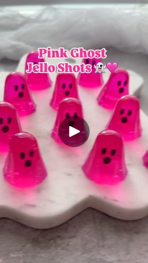 161K views · 73K reactions | “🎃💖 Boo-licious and Spook-tacular Jello Shots! 🩷👻 

These ghostly jello shots have gone viral every year since 22’. Guaranteed to be the life of the party and the sweetest way to raise your spirits!  Who’s ready to indulge in some spooky sweetness? Recipe posted in the comments! 🩷👻

#PinkGhostJelloShots #jelloshot #jelloshots #spookycute #halloweenjelloshots #starburst #ghostjelloshots #halloweenpartyideas | Jo's Cakes Thanksgiving Jello, Halloween Alcohol, Holiday Party Treats, Halloween Jello Shots, Halloween Food Crafts, Diy Halloween Treats, Halloween Dinner, Jello Shots, Alcohol Drink Recipes