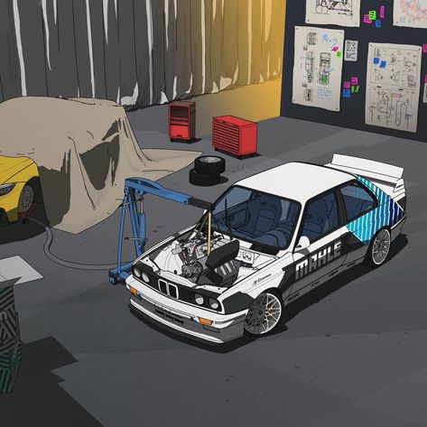 #jpperformance #subclass #bmw #m3 #m4 #e30 #bmwlife #bmwm #bmwm3 #bmwm4 #bmwm4gts #garage #surgery Jp Performance, E30 M3, Instagram Illustration, Automotive Artwork, Mobile Games, Bmw E30, No 8, All Cars, Car Wallpapers