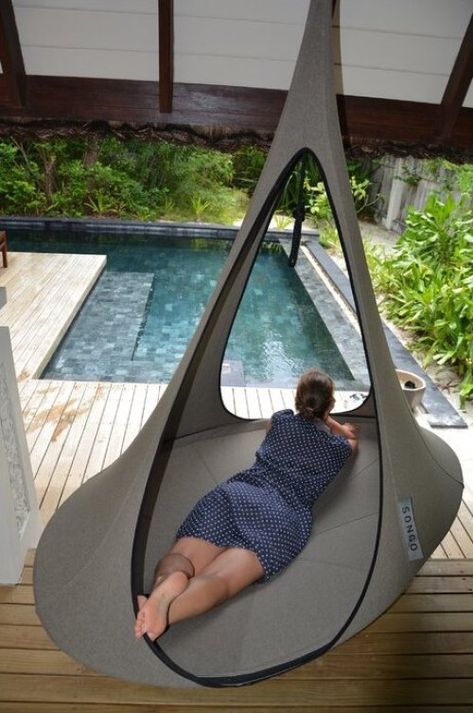 25 Best Hammocks To Take Naps All Year Long - Society19 Cacoon Hammock, Tree Hammock, Backyard Hammock, Outdoor Hammock, Backyard Furniture, Diy Bird Feeder, Hammock Chair, Girl Bedroom Decor, Back Patio