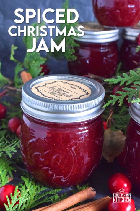 Canning Cupboard, Spiced Christmas Jam, Spiced Jam, Canning Sauces, Canned Recipes, Blueberry Butter, Christmas Jam, Cranberry Jam, Jam Recipes Homemade