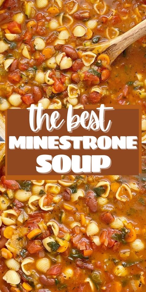 Ministroni Soup Recipe, Sopa Minestrone, Minestrone Soup Recipe, Vegetarian Soup Recipes, Vegetable Soup Recipes, Veggie Soup, Minestrone Soup, 140 Pounds, Vegetarian Soup