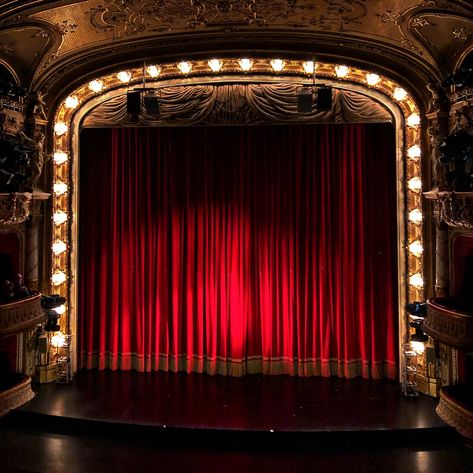 Spot. | creative commons by marfis75 Twitter: @marfis75 Lice… | Flickr Theater Stage Aesthetic, Cabaret Stage, Week Aesthetic, Deco Cinema, Old Theater, Art Deco Theater, Fashion Week Aesthetic, Theatre Curtains, Theatre Interior