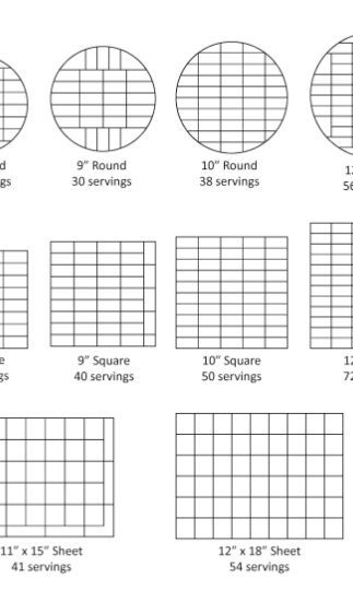 Cake Servings | whimsycakesbydee Round Cake Serving Chart, Sheet Cake Serving Chart, Cake Serving Chart, Full Sheet Cake, Wedding Sheet Cakes, Cake Sizes And Servings, Slab Cake, Sheet Cake Designs, Wedding Cake Servings