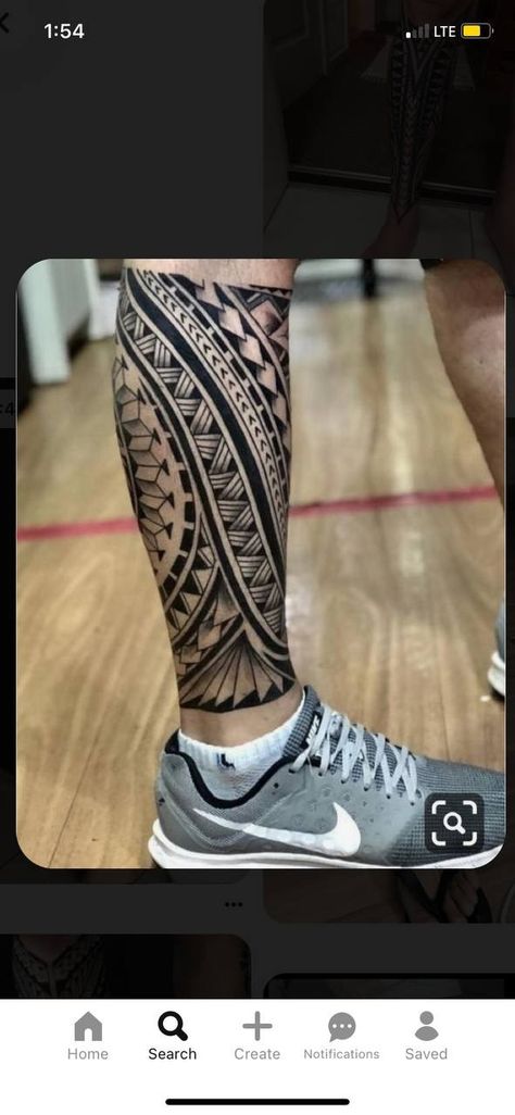 မာယာ Tattoo, ခြေသလုံး Tattoo, Polynesian Calf Tattoo, Tattoo Maori Perna, Polynesian Leg Tattoo, Leg Band Tattoos, Calf Tattoo Men, Tato Maori, Geometric Tattoo Sleeve Designs