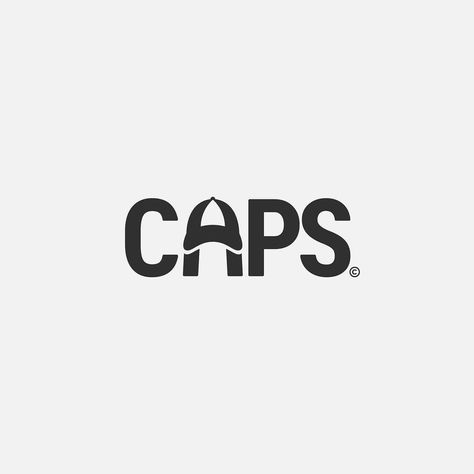 Caps #logo Type Exploration, Logo Design Inspiration Graphics, Word As Image, Smart Logo, Badge Logo Design, Hand Lettering Logo, Modern Line Art, Logo Word, Logo Process