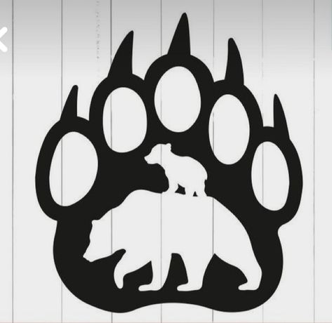 Bear Paw Design, Paw Print Svg, Running Bear, Bear Paw Print, Bear Claw, Wood Burning Crafts, Bear Claws, Paw Design, Bear Paw