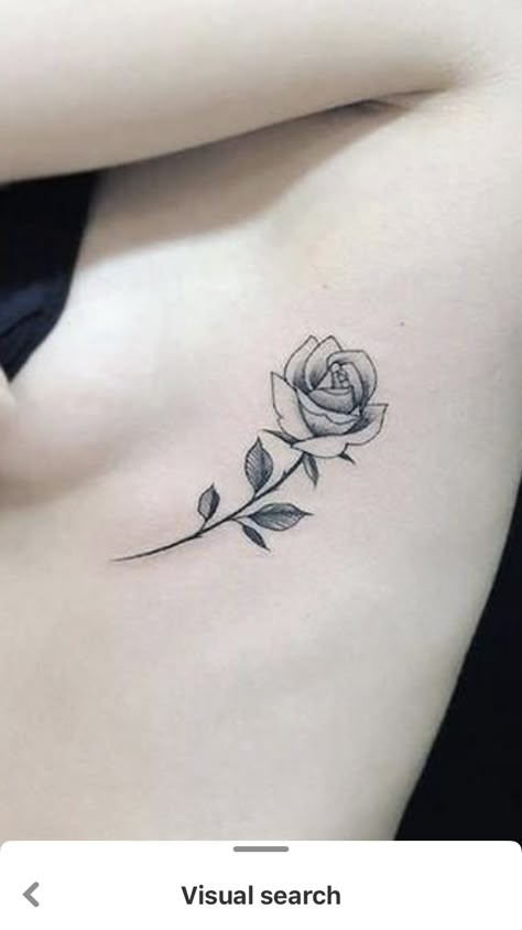 Rose Tattoo Side Rib For Women, Rose Tattoo Side Rib, Rose Tattoo Under Breast, Rose Tattoo Unique, Rose Collar Bone Tattoo, Rose Tattoo Hip, Ribs Tattoo For Women, Rose Underboob Tattoo, Rose Rib Tattoos