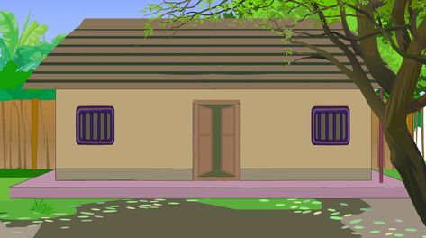 Poor village house scene. Poor Village, Asian Village, 2d Background, Jungle Cartoon, Village Background, Free Green Screen Backgrounds, Frame Wallpaper, Farm Images, Cartoon Video