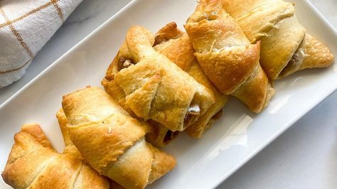 Best Sweet Potato Crescent Roll Recipe Make With Crescent Rolls, Cresant Rolls, Crescent Roll Recipe, Hot Dog Crescent Rolls, Sweet Potato Wrap, Best Sweet Potato, Canning Sweet Potatoes, Festive Appetizers, Crescent Roll Recipes