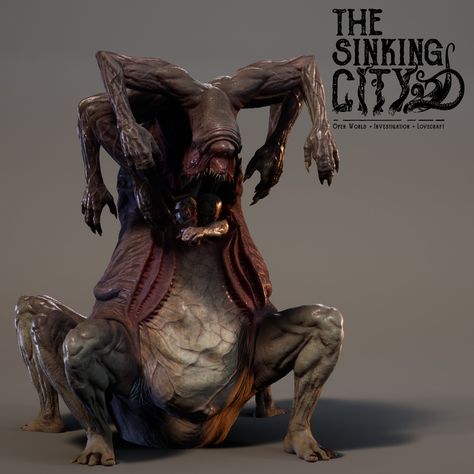 City Games, Eldritch Horror, Unreal Engine, Cthulhu, 3d Animation, Concept Art, Greek Statue, Lion Sculpture, Character Art