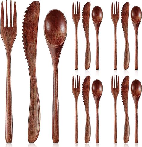 You will get 4 pieces wooden spoons, 4 pieces wooden forks and 4 pieces wooden knives; The nice combination allows you to easily eat all kinds of food; Sufficient quantity and variety can meet your daily use and replacement, very suitable for sharing with friends

#Kitchen #ad #Flatware #Wood Wooden Flatware, Spoon And Fork Set, Spoon Fork Knife, Wooden Tableware, Wooden Fork, Wooden Cutlery, Kitchen Cooking Utensils, Wooden Utensils, Fork Set