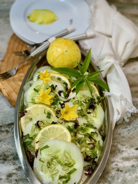 Lemon Cucumber Salad, Lemon Cucumber Recipes, Lemon Cucumbers, Lemon Salad Dressings, Lemon Salad, Salsa Sauce, Lemon Cucumber, Relish Tray, Cucumber Seeds