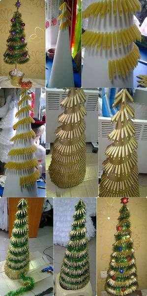 #DIY Types Of Christmas Trees, Kraf Kertas, Christmas Tree Ideas, Noel Christmas, Diy Christmas Tree, Tree Crafts, Holiday Diy, Xmas Crafts, Christmas Deco