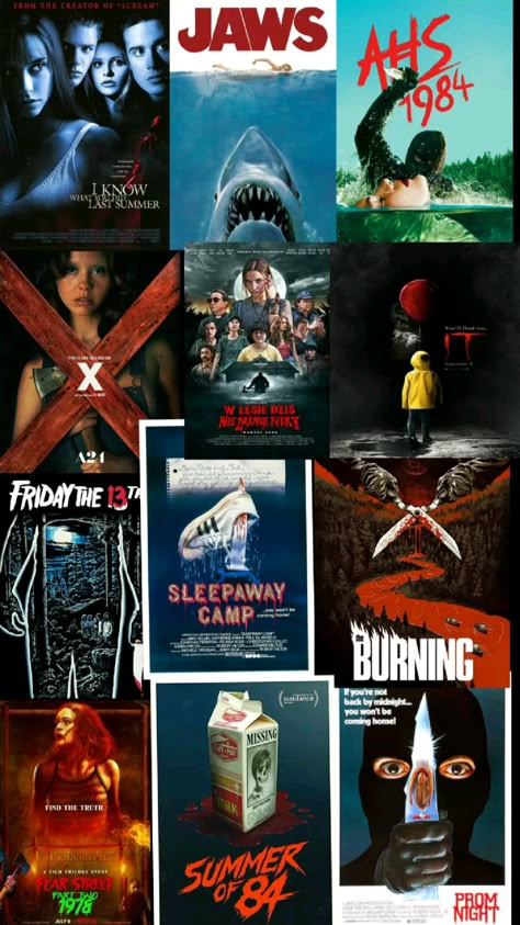 Summer Slasher Movies List, 90s Horror Aesthetic Wallpaper, Horror Summer Aesthetic, 80’s Slasher Aesthetic, Horror Movies 2024, Slasher Summer Movies, Slasher Movies List, Summer Horror Movies, 90s Scary Movies