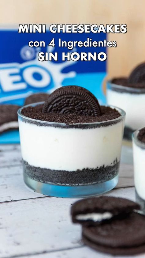 ¿Amas las OREO y te gustaria comer un postre que sea delicioso, fácil y rápido? Esta es tu receta crack 😍👌 Creditos: A la Autora de la Receta. DA CLICK EN EL ENLACE DE LA BIOGRAFIA Y DESCUBRE COMO HACER POSTRES RICOS Y FACILES 👉@postres.sdelicious👈. . . . . . #postres #postrescaseros #postresfaciles #postresdeliciosos #postresricos #postresrd #reposteria #repostería #reposteriacreativa #reposteriacasera #reposteríacasera #reposteriaartistica #reposteriafina #dulce #dulcedeleche #dulcelocura Oreo Recipes, Sweet Snacks Recipes, Mini Cheesecakes, Mama Mia, Tasty Treats, Mini Desserts, Sweet Snacks, Easy Snacks, Recipes Easy