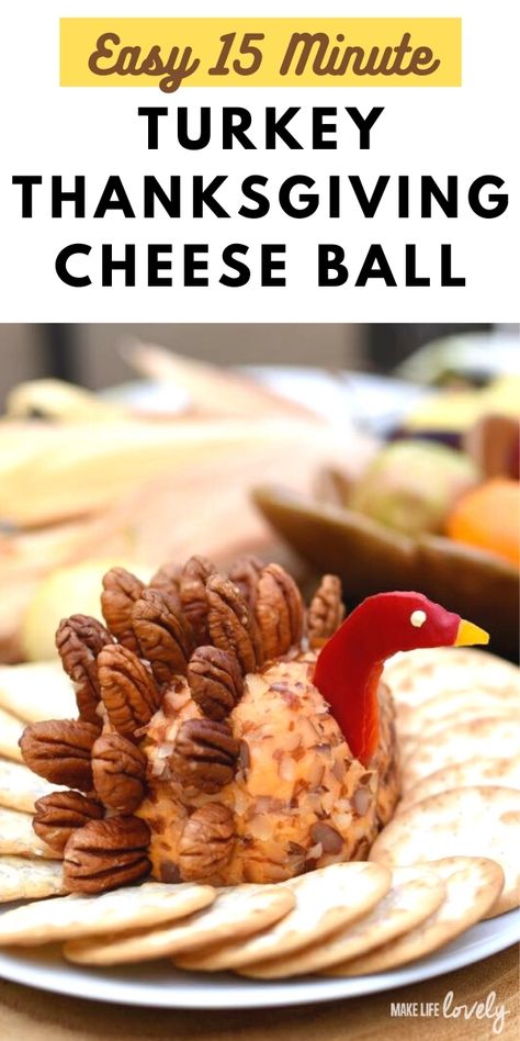 Thanksgiving Cheese Ball, Turkey Cheese Ball Recipe, Thanksgiving Veggie Tray, Turkey Cheese Ball, Thanksgiving Food Crafts, Thanksgiving Vegetables, Thanksgiving Appetizer, Thanksgiving Snacks, Cafeteria Food