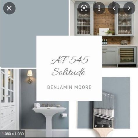 Iron Board Storage, Blue Paint Ideas, Kitchen With Blue Cabinets, Guest Restroom, Benjamin Moore Bathroom, Benjamin Moore Bedroom, Guess Room, Gray Kitchens, Pantry Plans