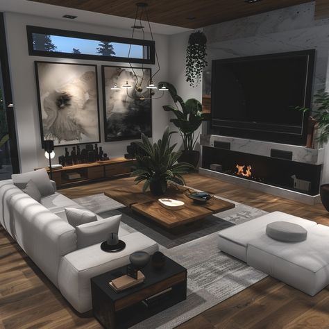 Roblox Bloxburg House Layout, Bloxburg House Ideas Living Room, Living Room Decor Bloxburg, Living Room Designs Bloxburg, Sims Living Room Ideas, Small Modern Home Design, Bloxburg Living Room Ideas Modern, Bloxburg Modern Living Room, Melanie Martinez House