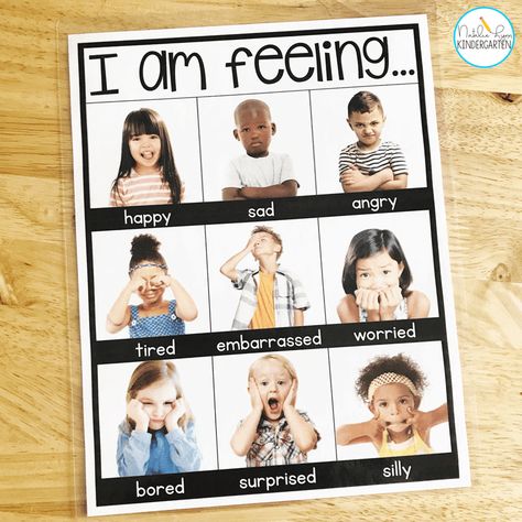 creating a classroom calm down corner - feelings chart Emotion Activities For Kids, Feelings Corner, Classroom Calm Down Corner, Calm Down Area, Natalie Lynn, Preschool Classroom Setup, Calm Down Kit, Calm Corner, Emotions Activities