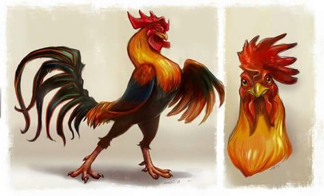 Rooster Character, Cartoon Rooster, Art Random, Picture Illustration, Animal Sketches, Sketchbook Inspiration, Art Drawings Sketches Simple, Pokemon Art, Creature Design