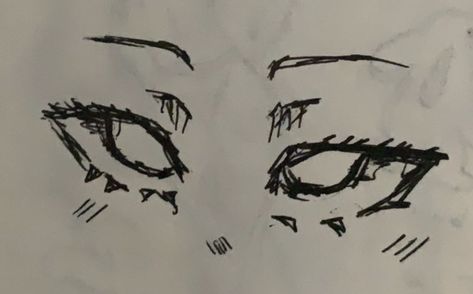 Drawing Sketches Hands, Eye Roll Drawing Reference, Can You Draw This, Obsessed Eyes Drawing, Eye Drawing Styles Sketch, Wide Eyes Drawing Reference, Anime Drawing Face, Hooded Eyes Drawing, Downturned Eyes Drawing Reference