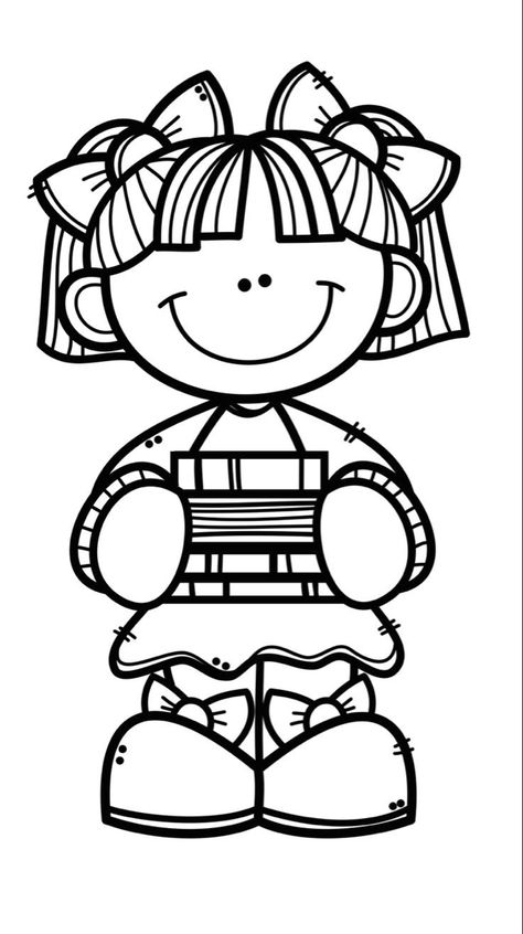 Clip Art School Kids, Baby Tattoo Designs, Toddler Drawing, Creative Clips Clipart, Black And White Clipart, Free Kids Coloring Pages, Kids Doodles, Clip Art Pictures, Classroom Art Projects