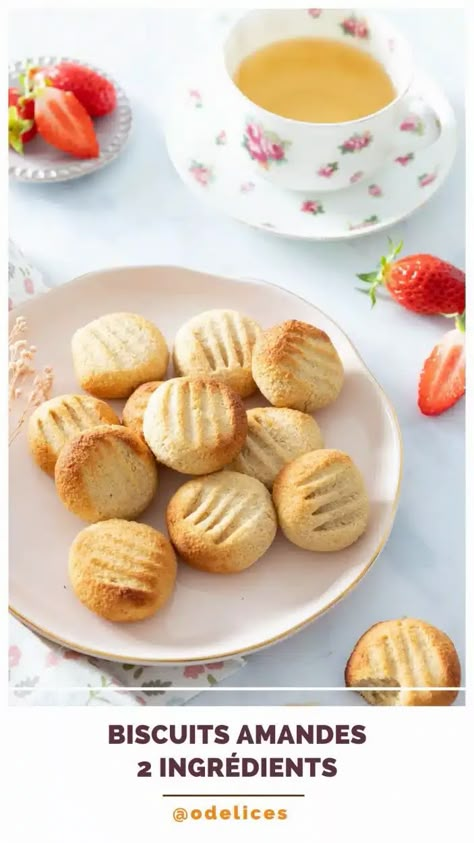 Healthy Biscuits, Almond Biscuits, Yummy World, Biscuits Diététiques, Quick Baking, Recipes By Ingredients, Sans Gluten Sans Lactose, 2 Ingredients, Sweet Savory