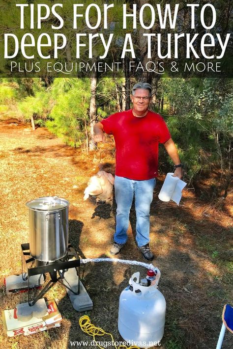 Frying Turkey Thanksgiving, Deep Frying A Turkey, How To Prep A Turkey For Deep Frying, Deep Frying Turkey, Turkey Fryer Recipes Deep Frying, How To Fry A Turkey Deep Frying, How To Fry A Turkey, Turkey Frying Time, Fry Turkey Recipes Deep