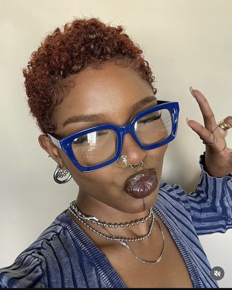 @nymcfly Twa With Scarf, Short Hair With Glasses, Ny Mcfly, Twa Flight 800, Natural Hair Pictures, Short Natural Curly Hair, Tapered Hair, Short Styles, Short Natural Hair Styles