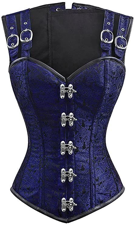 Cheap Corset, Cincher Corset, Steampunk Dress, Plus Size Costumes, Corset Outfit, Corset Vest, Waist Cincher Corset, Blue Corset, Steampunk Corset