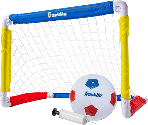 Franklin Sports Kids Mini Soccer Goal Sets - Backyard + Indoor Mini Net and Ball Set with Pump - Portable Folding Youth Soccer Goal Sets for Kids + Toddlers... Kids Soccer Goal, Best Outdoor Toys, Outdoor Toys For Toddlers, Mini Soccer, Soccer Accessories, Ball Pump, Youth Soccer, Soccer Goal, Kids Gift Guide