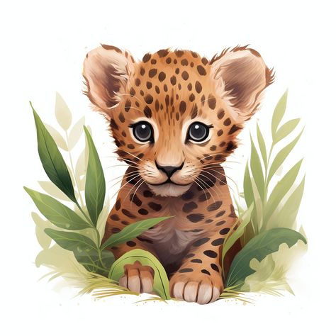 Download free HD stock image of Ai Generated Leopard Cheetah Clipart, Cheetah Watercolor, Cheetah Illustration, Cheetah Art, Baby Cheetah, Safari Baby Animals, Cute Cheetah, Deco Jungle, Baby Animal Drawings