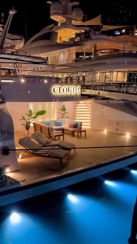 Monaco F1 nights - CLOUD 9 by Oceanco ⚓️ Credits: @monaco_yachting | Yacht Harbour | Global Genius · Everybody Wants You Cloud 9 Yacht, Monaco Yacht Aesthetic, Yacht Night, Monaco Lifestyle, Everybody Wants You, Monaco F1, Yacht Aesthetic, Monaco Yacht, Yatch Boat