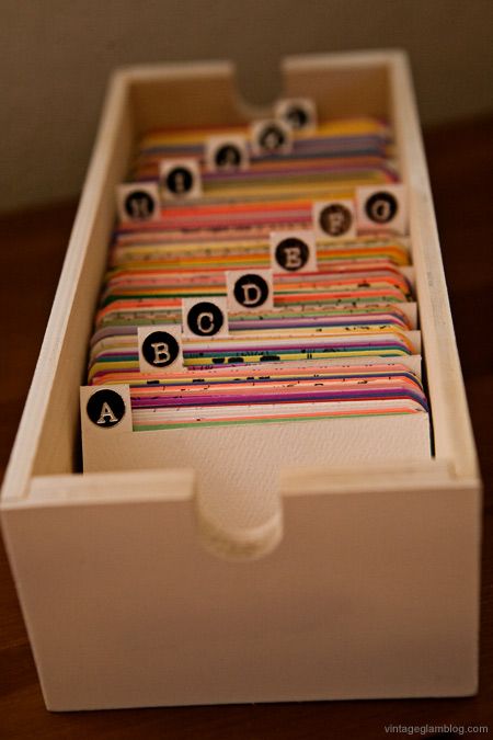 Maybe use this instead of an address book  or making something like this instead of a guest book for wedding Elizabeth Anne, Alphabet Stickers, Address Book, Spray Paint, Wooden Boxes, Wedding Blog, Wedding Planning