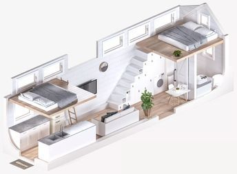 Tiny Living Tiny House - Tiny Home Builders Living Tiny House, Diy Tiny House, Small House Layout, Small Tiny House, Small House Interior, Tiny House Layout, Tiny House Loft, Tiny House Trailer, Building A Tiny House