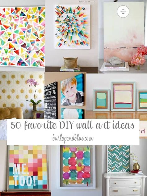 favorite diy wall art | wall art ideas | canvas art | cheap art | diy art | living room decor | family room ideas | wall art to make | wall art tutorials Diy Wall Art Ideas, Cuadros Diy, Wall Art Tutorial, Diy Wand, Wall Art Ideas, Metal Tree Wall Art, Diy Simple, Pinterest Diy, Décor Diy