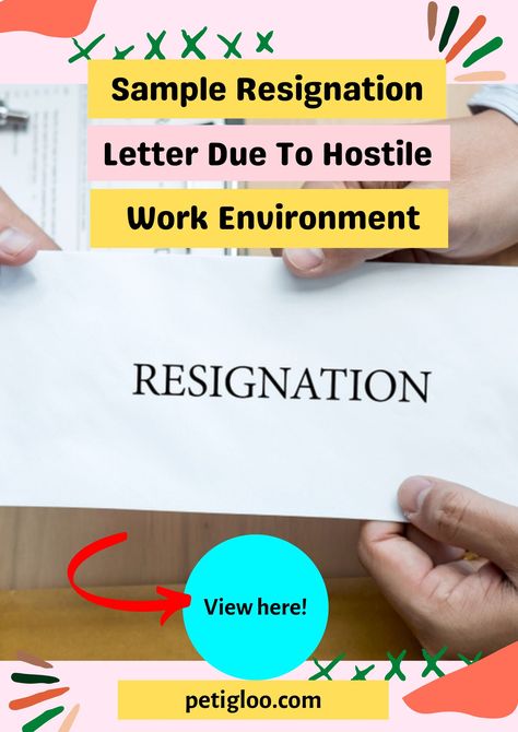 Resignation Letter Toxic Work Environment, Resignation Letter From Toxic Job, Sample Resignation Letter, Teacher Resignation Letter, Short Resignation Letter, Hostile Work Environment, Official Letter, Resignation Letter Sample, Reason For Leaving