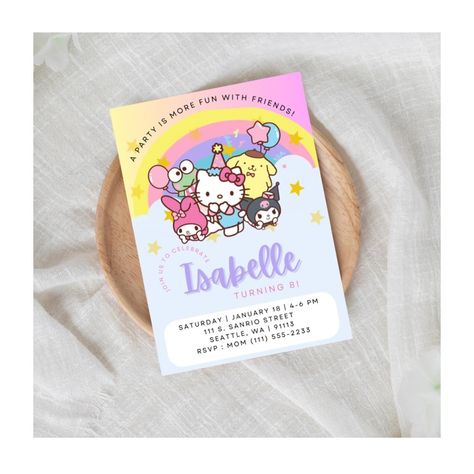 Who knew us 90s kids with our favorite Sanrio character (Pochacco for me) would be coming back full circle with our kids loving Sanrio again! This cute little birthday bundle comes with your editable invitation, favor tags and cupcake toppers 🤩✨ link to etsy in bio #sanrio #hellokitty #kawaii #birthdaybundle Sanrio Invitation, Sanrio Bday, Sanrio Party, Kawaii Sanrio, 90s Kids, Sanrio Characters, 7th Birthday, Full Circle, Editable Invitations