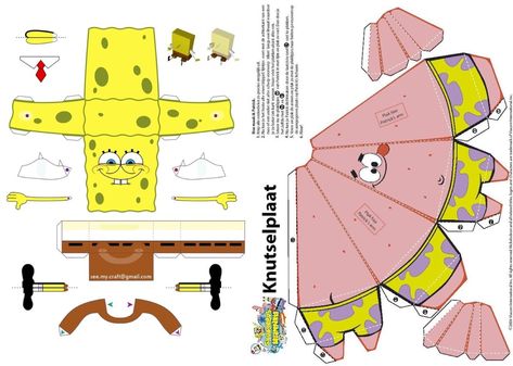 Spongebob Birthday Party, Diy Fidget Toys, Rick And Morty Poster, Spongebob Party, Spongebob Birthday, Anime Paper, Paper Toys Template, Cool Paper Crafts, Paper Animals